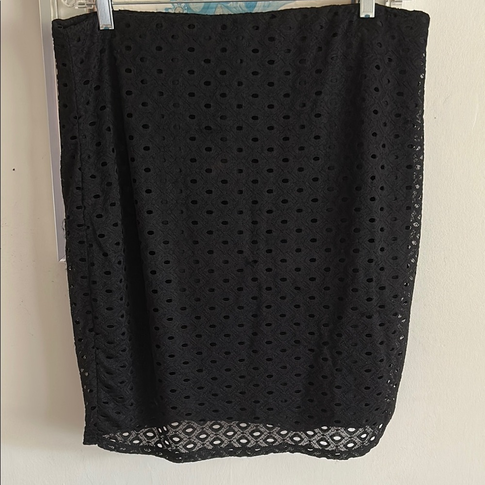 Alfani black eyelet skirt